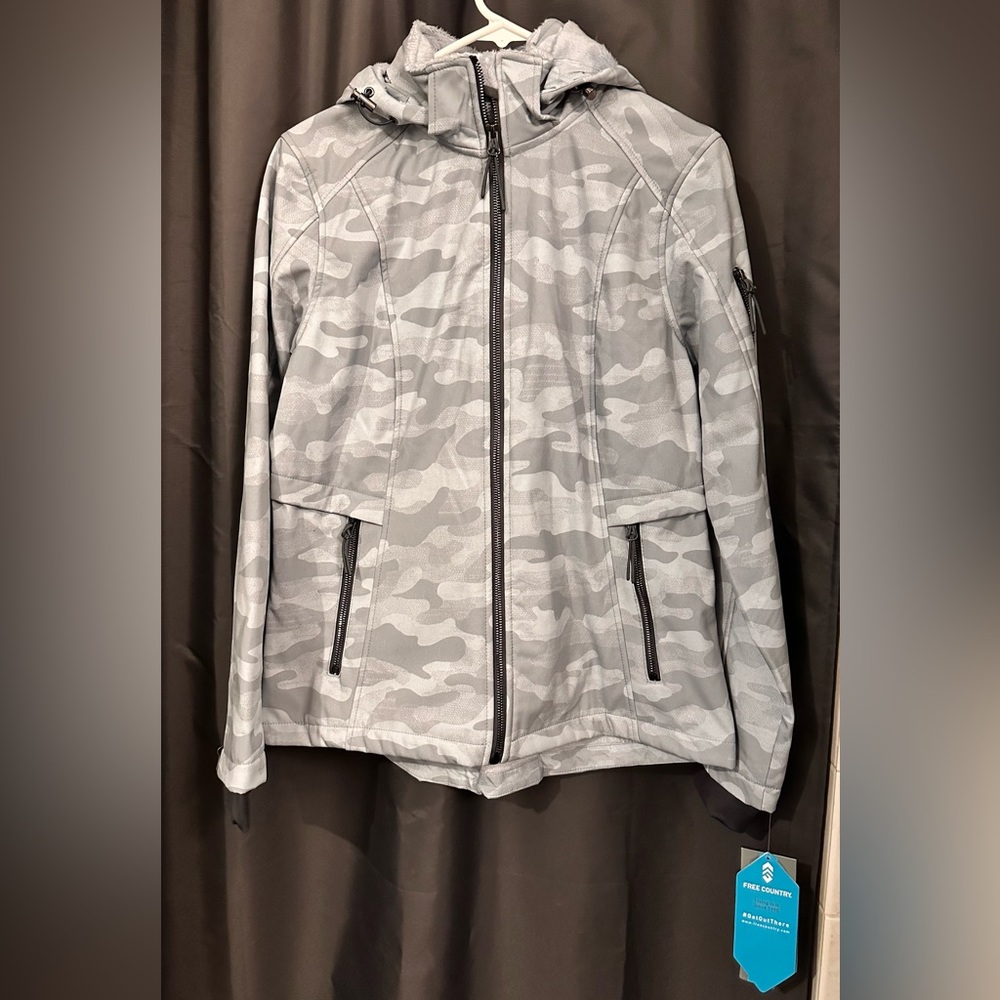 NWT Free Country Fur Lined Jacket Waterproof Wind Resistant